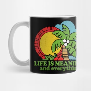 Life Is Meaningless & Everything Dies / Retro Nihilism Design Mug